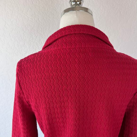 Vintage Y2K INC Silk Blend Button Up Jacket 3/4 Sleeve Collared sz Large Cottage - Picture 7 of 9